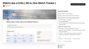 notion template by peiraa watch like a critic all-in-one watch tracker notion market place